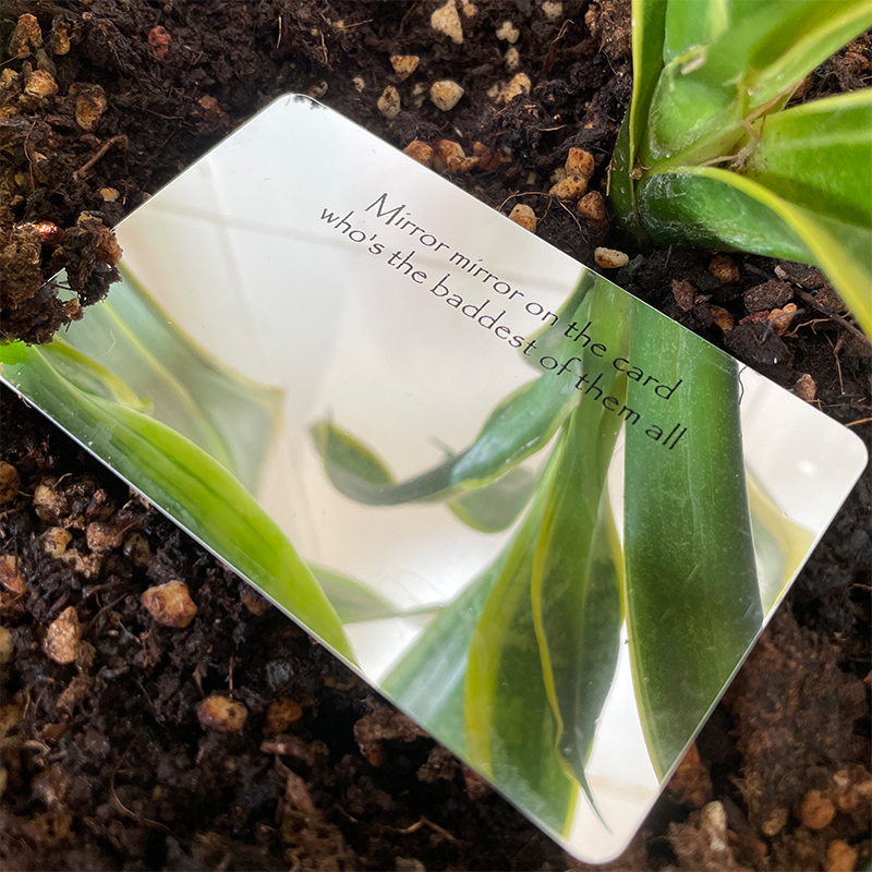 Printed Credit Card Size Plastic PVC Mirror Card