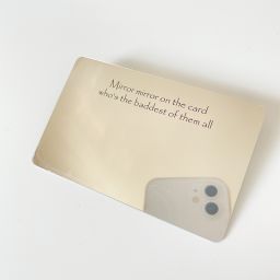 Printed Credit Card Size Plastic PVC Mirror Card
