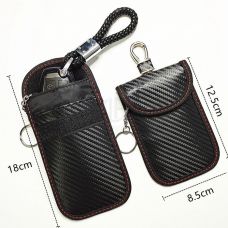 Anti-Hacking Carbon Fiber Car Key RFID Blocking Pouch
