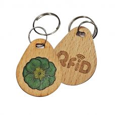 Logo Engrave Wooden RFID Key Tag