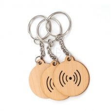 Logo Engrave Wooden RFID Key Tag
