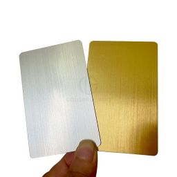 PVC Plastic Gold Brush Card Silver Brush Card