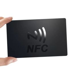 Matte Plastic PVC RFID Black NFC Card